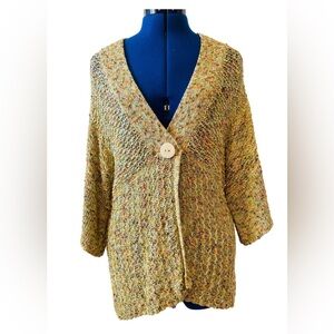 Coldwater Creek Green Knit Cardigan
